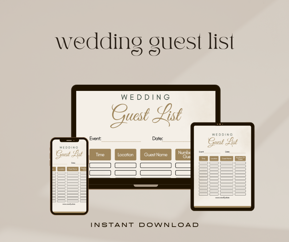 Ultimate Wedding Guest List Planner 2026 – Organize Your Guests Easily 💍